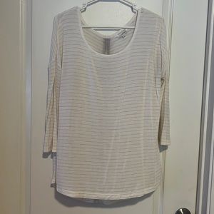 Off white stripped top with back zipper